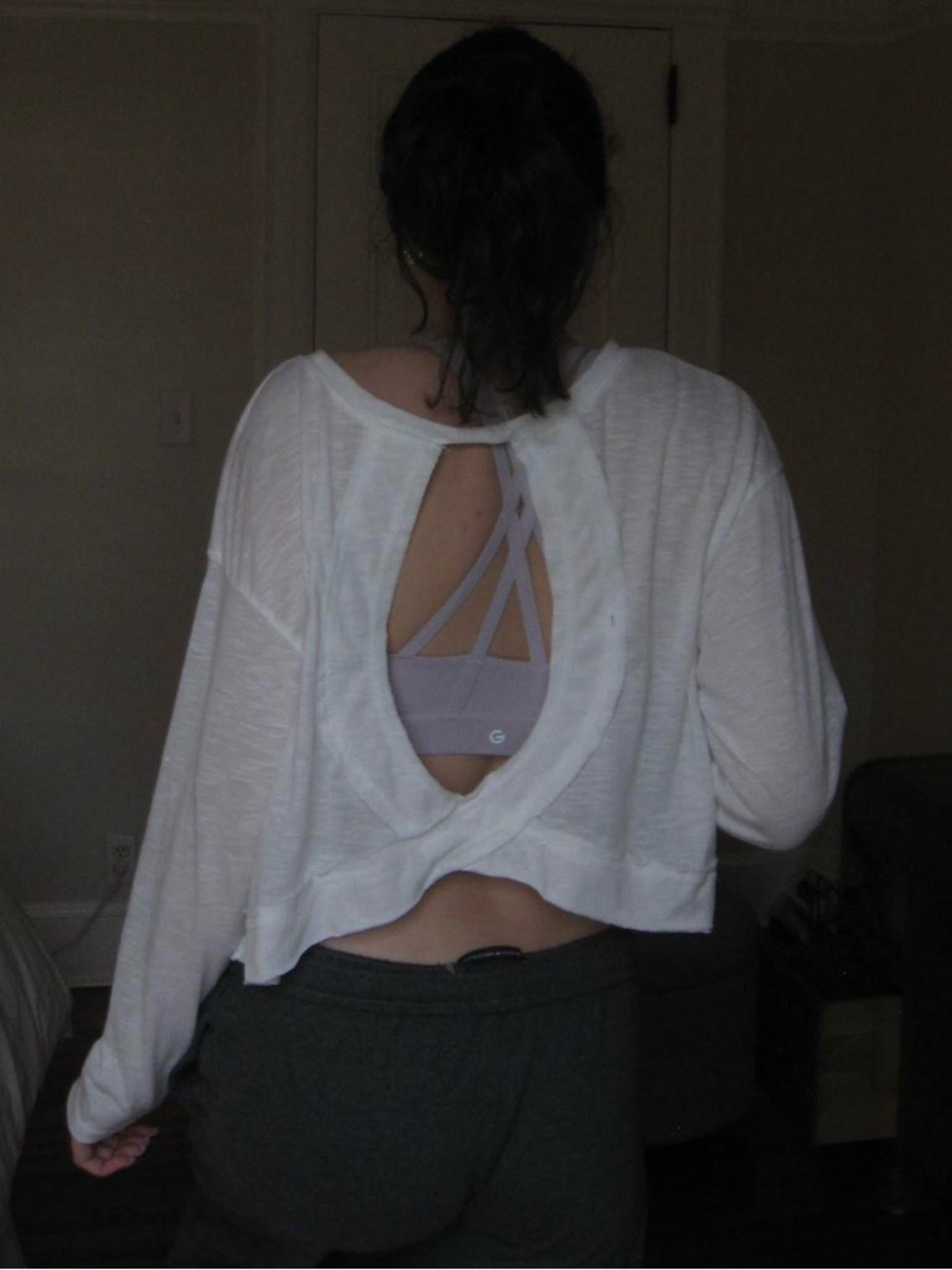 Open-Back Lightweight White Top